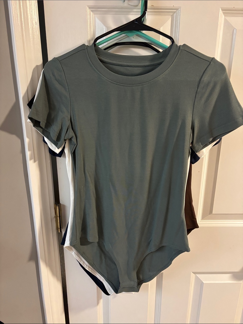 Women's Sage Crewneck Short Sleeve Bodysuit